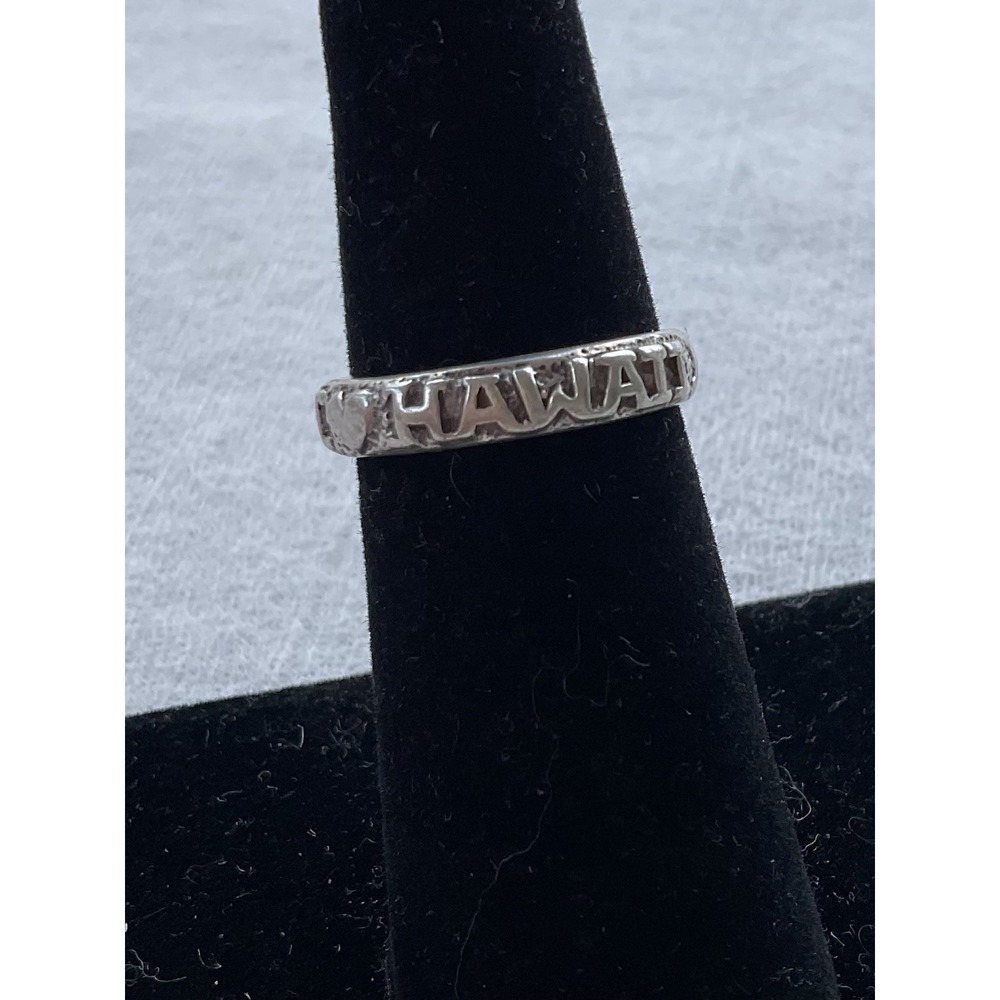 Kabana 925 Sterling Silver I ❤️ Love Hawaii Ring Band Size 5 Vintage